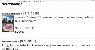 0 EUR bankovka na BAzoš.sk
